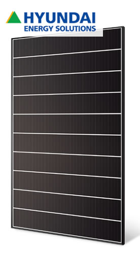 Hyundai 410W PERC Shingled. (Black Frame)